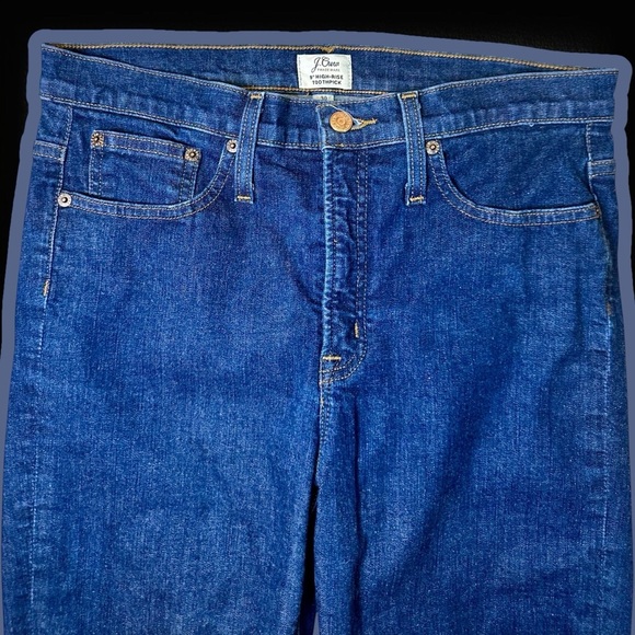 J. Crew ‘9” High-Rise Toothpick Skinny Jeans’ in “Classic Rinse” Wash Size 30 - Picture 4 of 14
